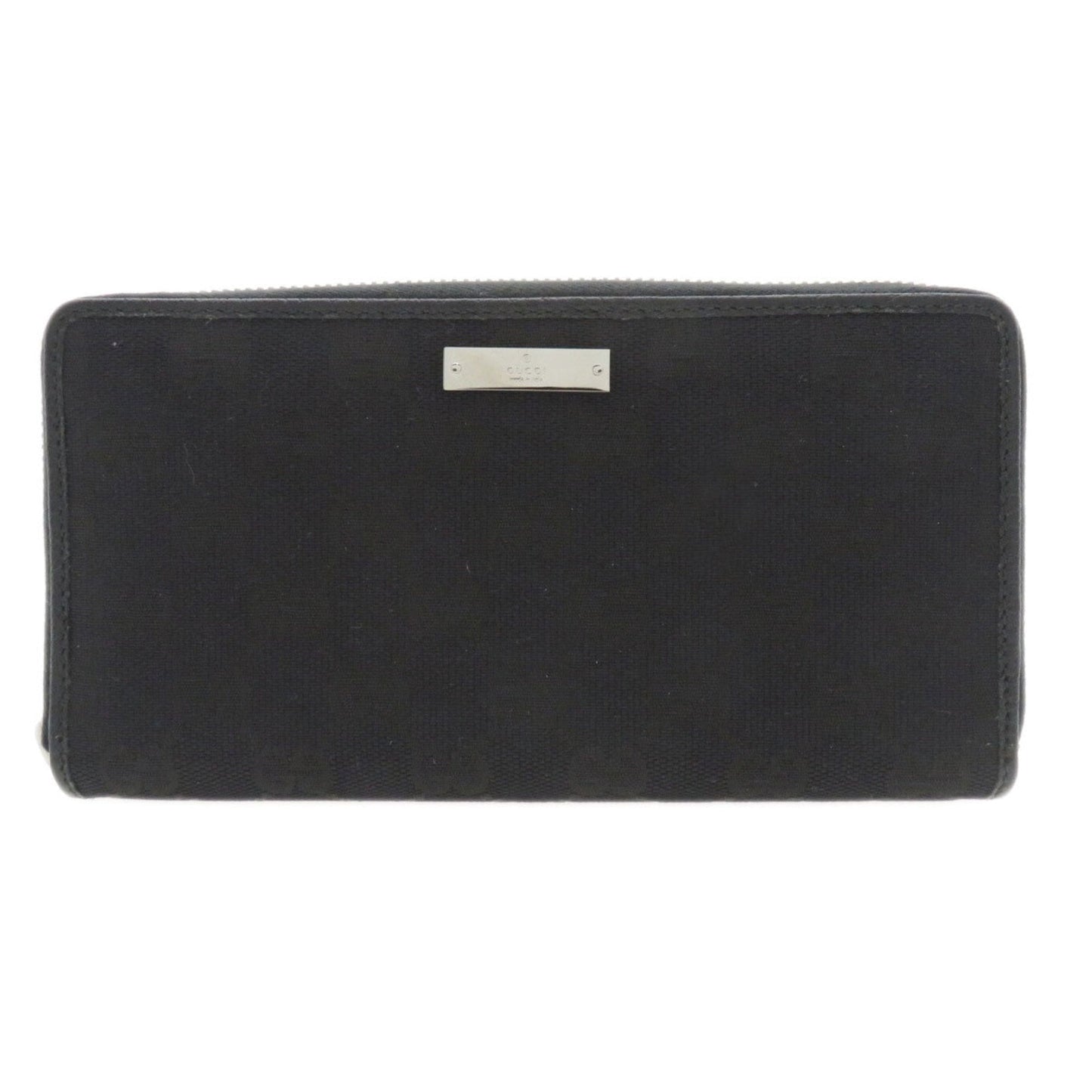 Gucci Black Canvas Leather Long Wallet (Bi-Fold) ()