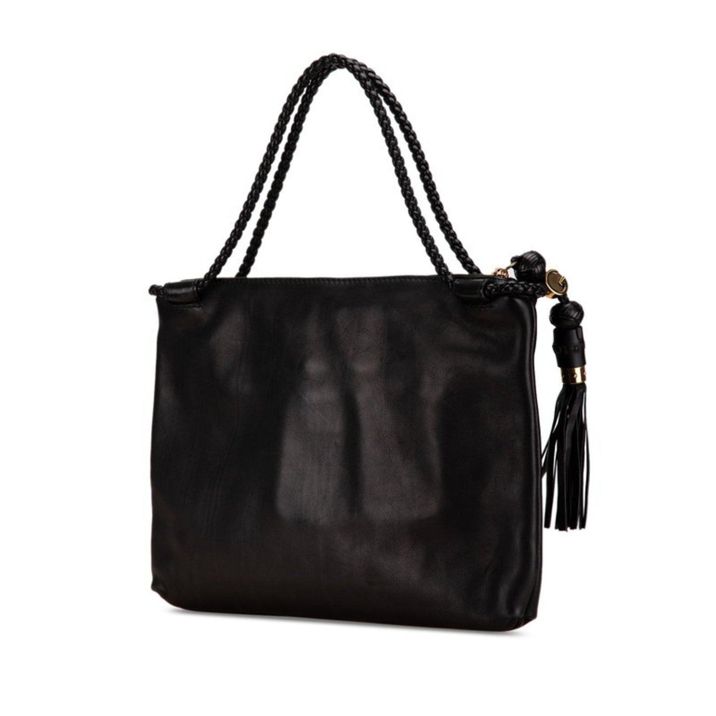 Gucci Black Leather Tote Bag