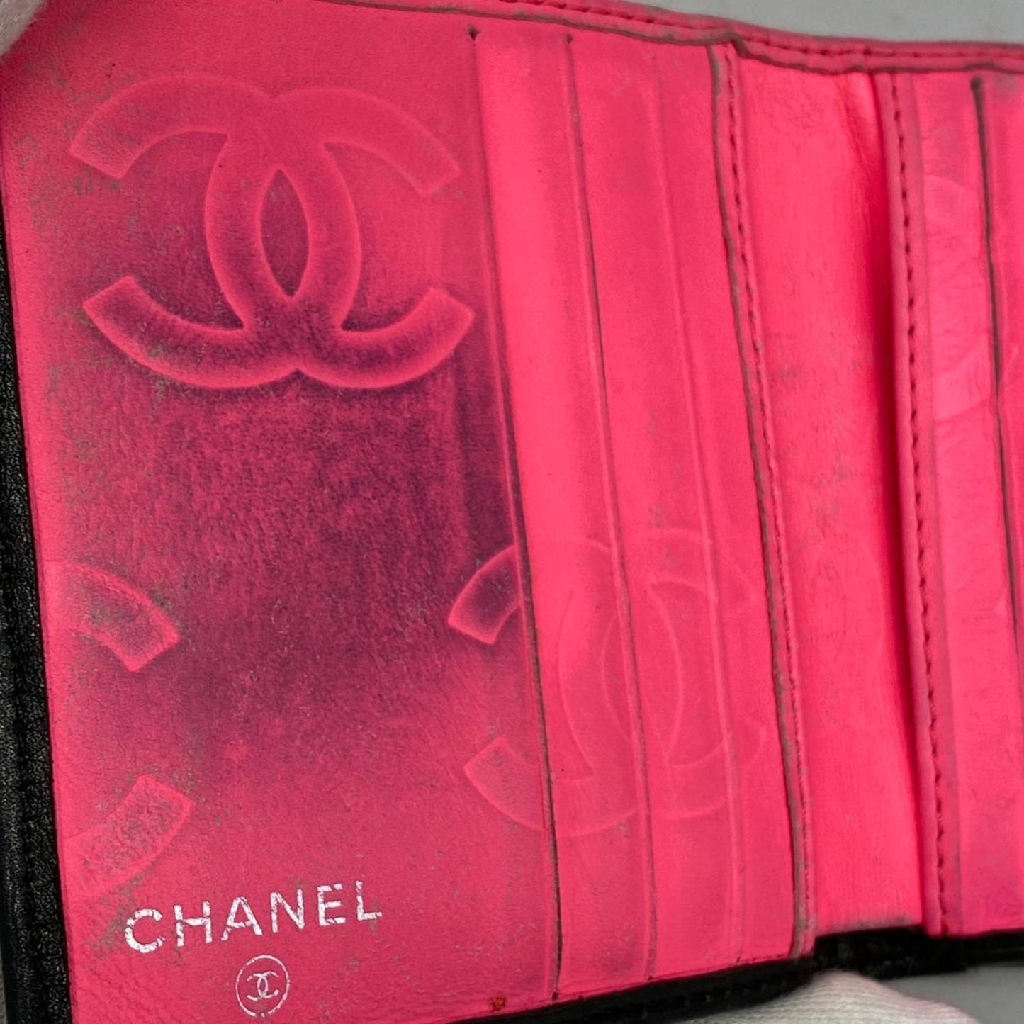 Chanel Wallet Cambon Lambskin Black Women's