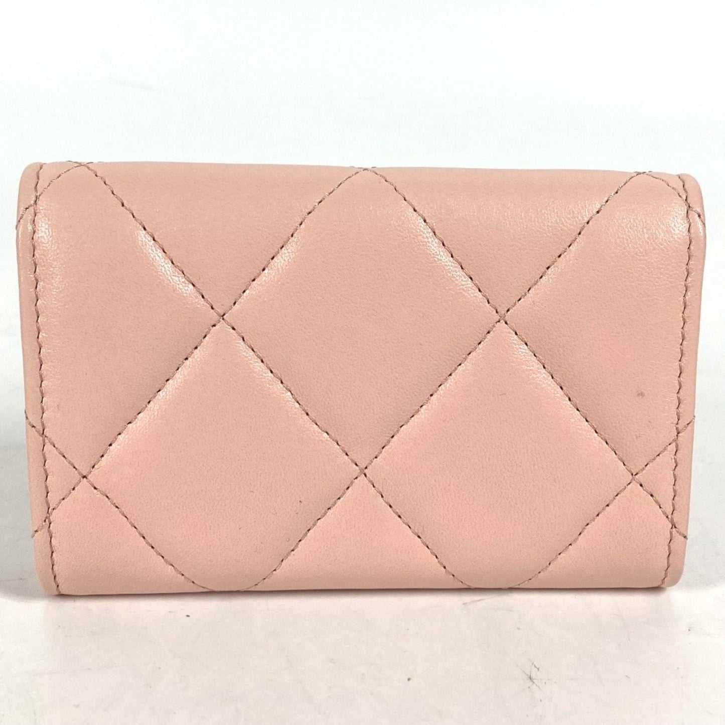 Chanel 19th Line CC Mark Wallet Coin Compartment coin purse pink Gold