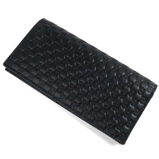 Gucci Black Leather Long Wallet (Bi-Fold) ()