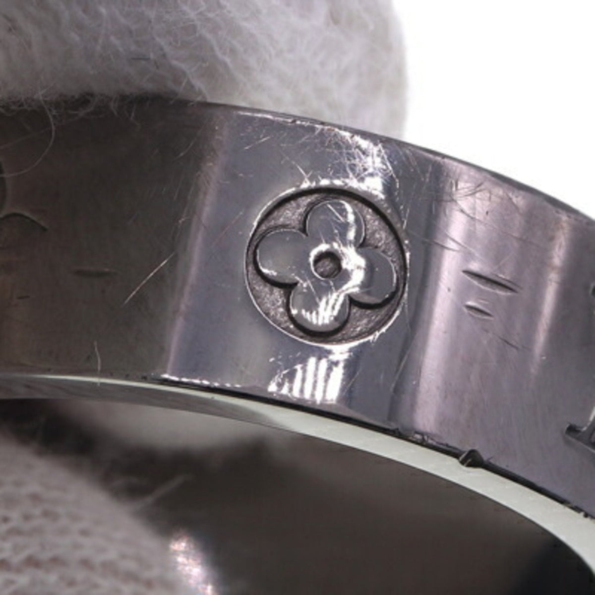 LOUIS VUITTON Ring LV Instinct M00514 Gunmetal Gold Metal Size L Men's