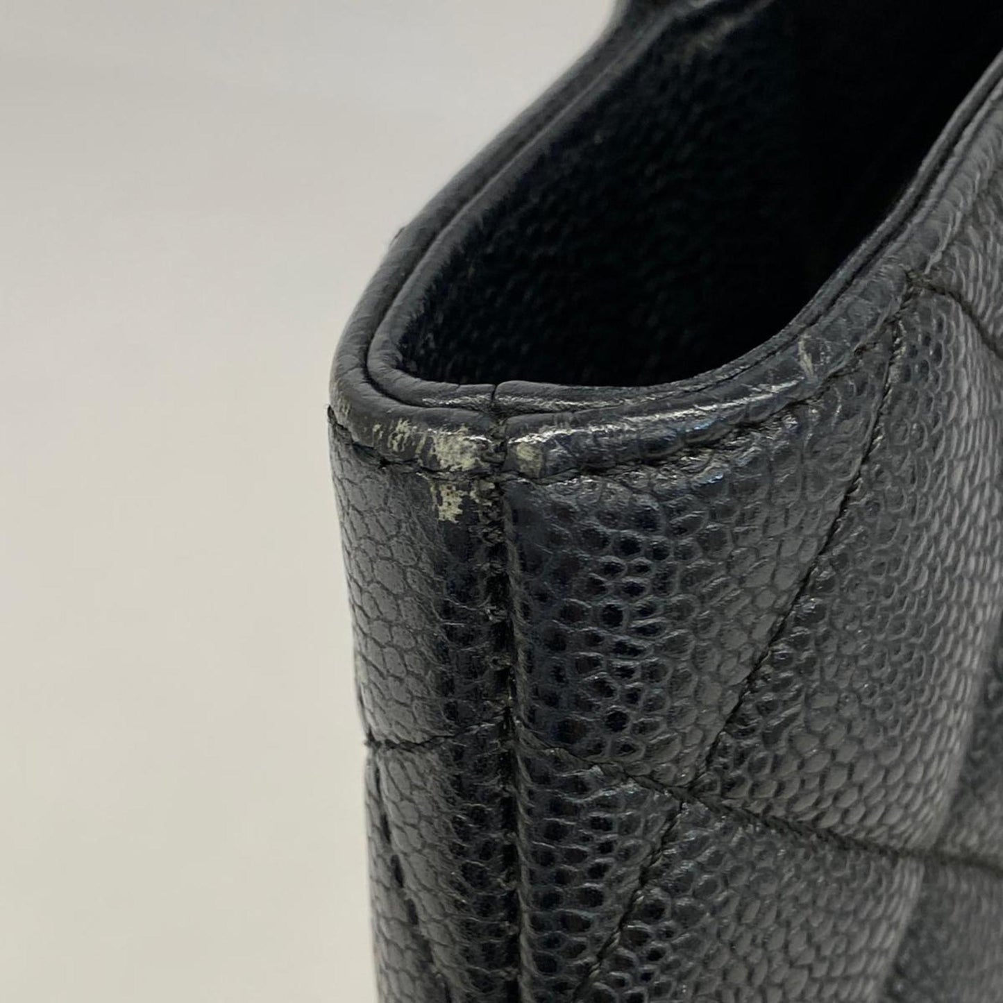 Chanel Tote Bag Reproduction Caviar Skin Black Women's