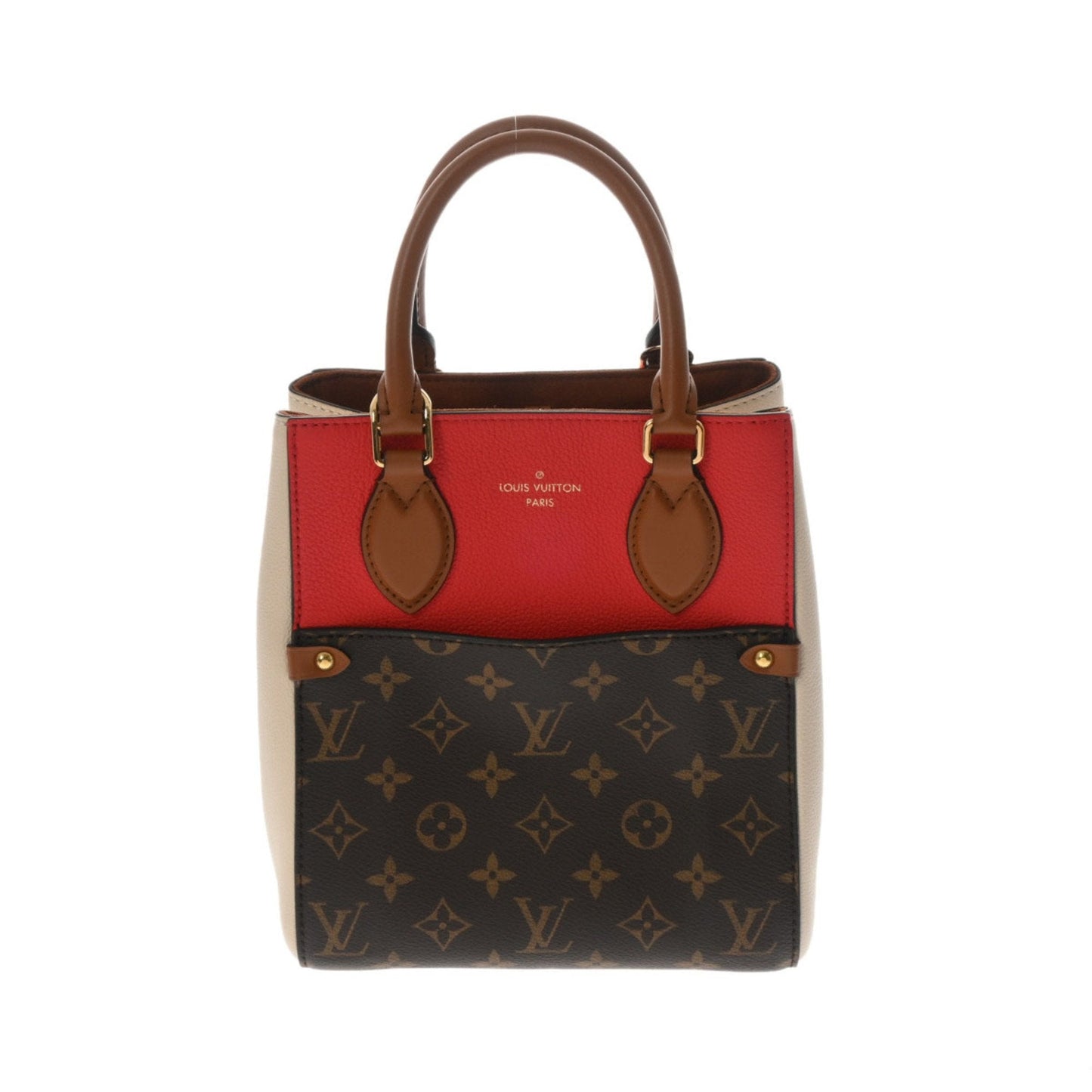 LOUIS VUITTON Monogram Fold Tote PM Three's Creme Noir M45389 Women's Canvas Bag