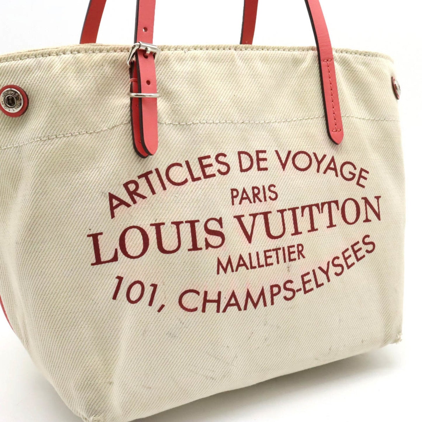 LOUIS VUITTON Summer Collection 2014 Hippo PM Tote Bag Shoulder Canvas Leather Corail Pink M94505