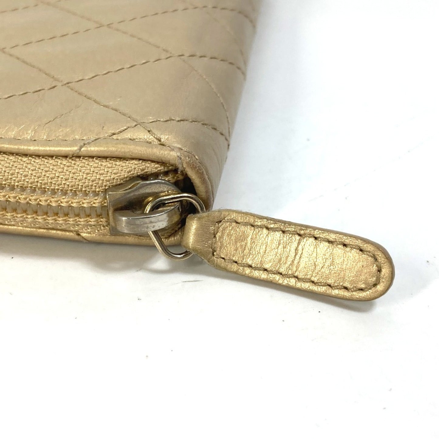 Chanel CC Mark CC Zip Around Long Wallet Gold