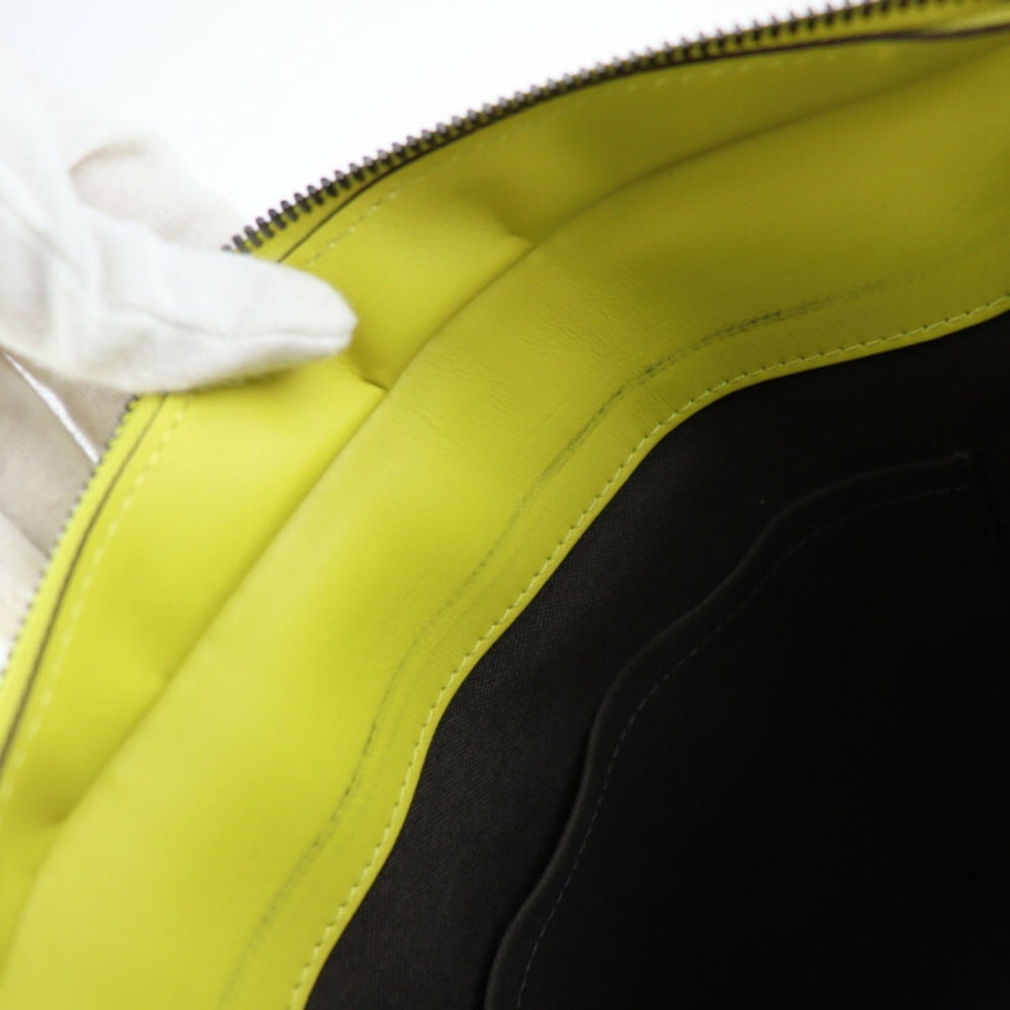 LOUIS VUITTON Tadao PM Tote Bag N41393 Damier Infini Vert Ascede Yellow Silver Hardware Handbag