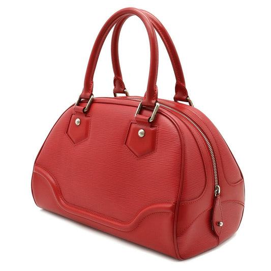 LOUIS VUITTON Epi Bowling Montaigne PM Handbag Boston Bag Leather Rouge Red M5932E