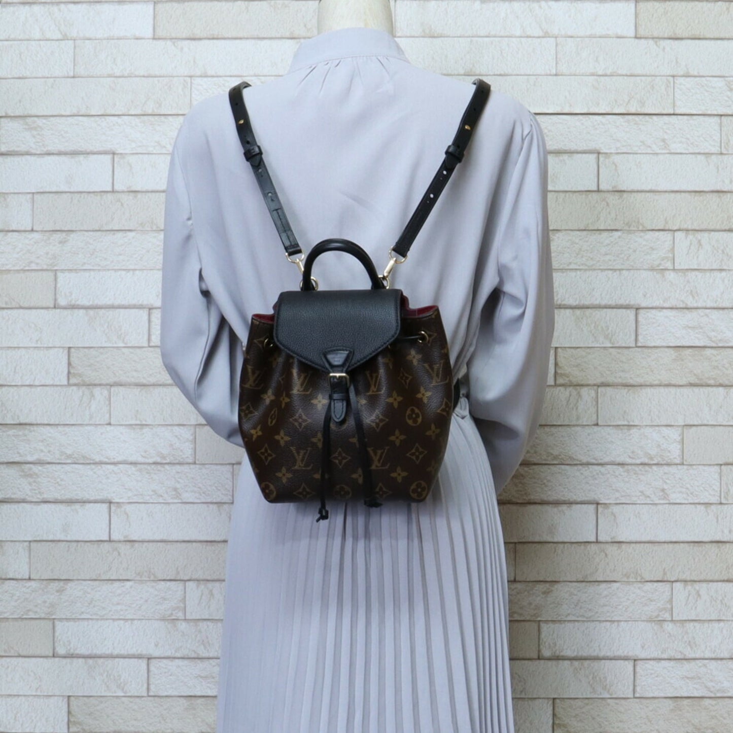 LOUIS VUITTON Montsouris NM BB Rucksack/Daypack Monogram Canvas M45516 Women's