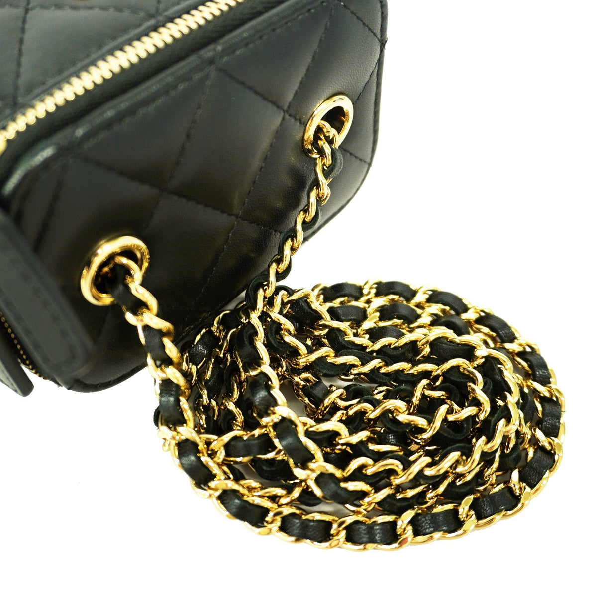 ChanelAuth  Matelasse Vanity Bag Crochet Chain Shoulder Women's Vanity Bag