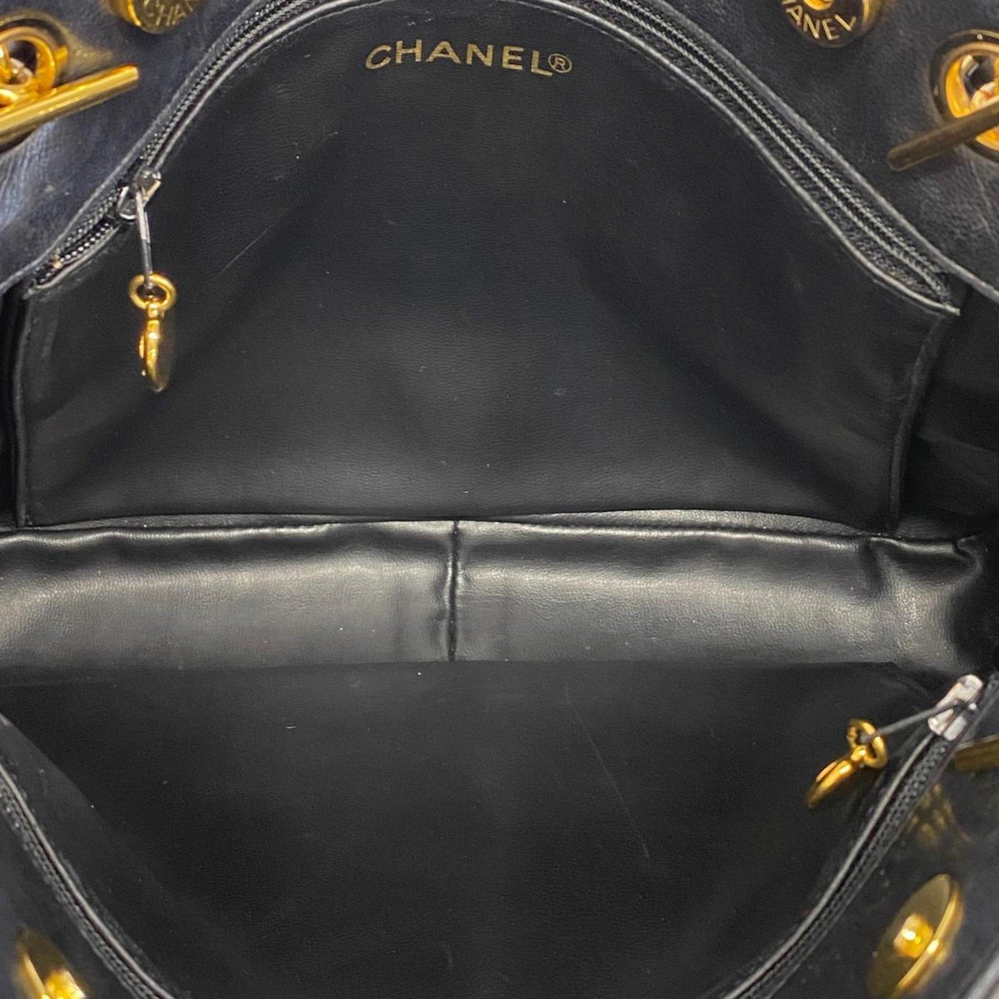 Chanel Shoulder Bag Matelasse Chain Lambskin Black Women's