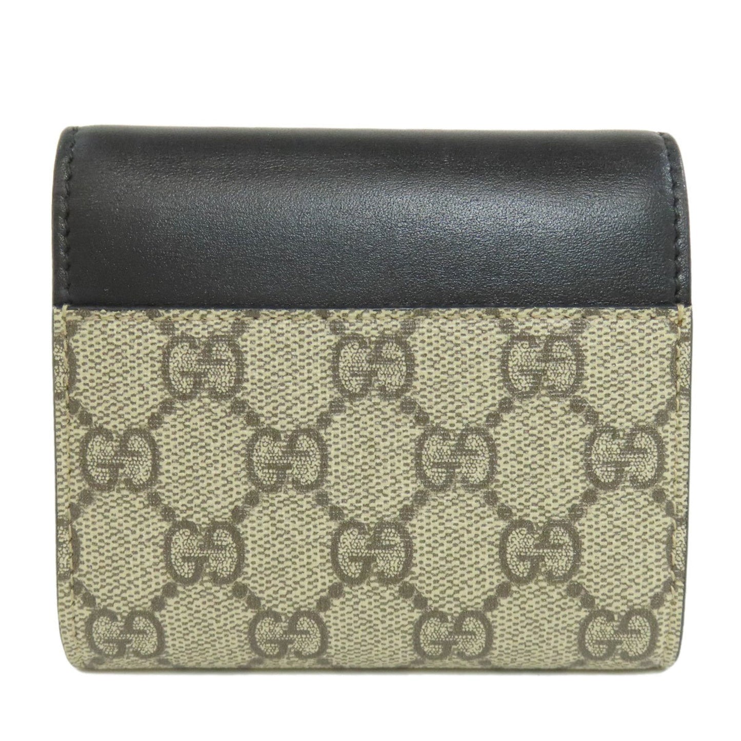 Gucci Black Brown Pvc Leather Wallet (Bi-Fold)