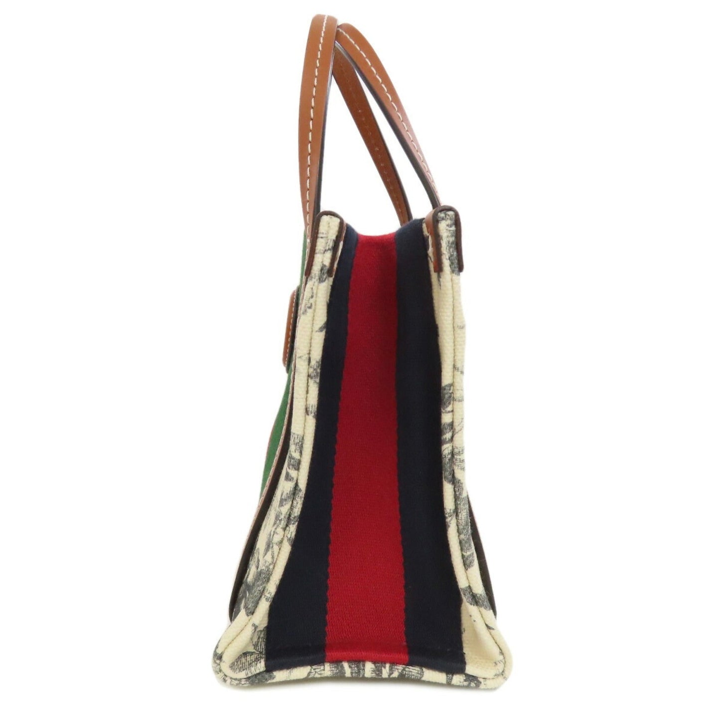 Gucci Brown White Canvas Tote Bag