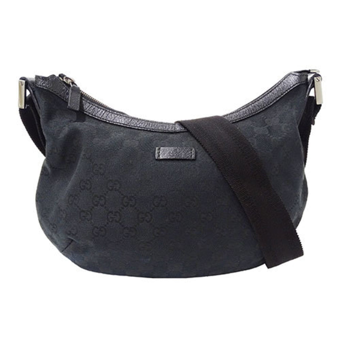 Gucci Black Gg Canvas Shoulder Bag ()