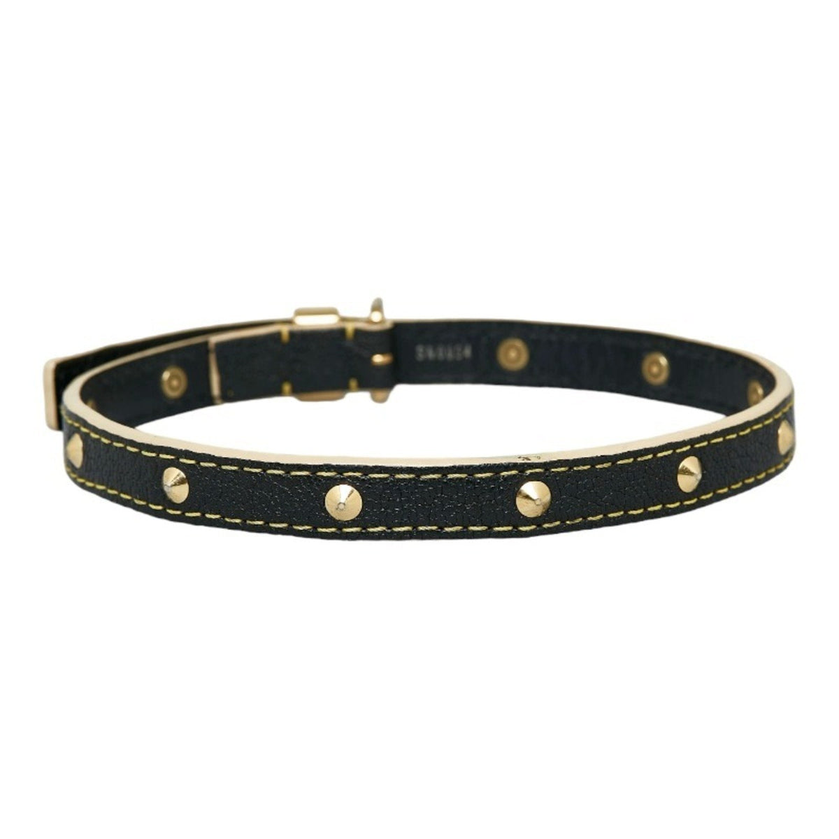 LOUIS VUITTON Suhari Bracelet Double Tour M91844 Black Leather Ladies
