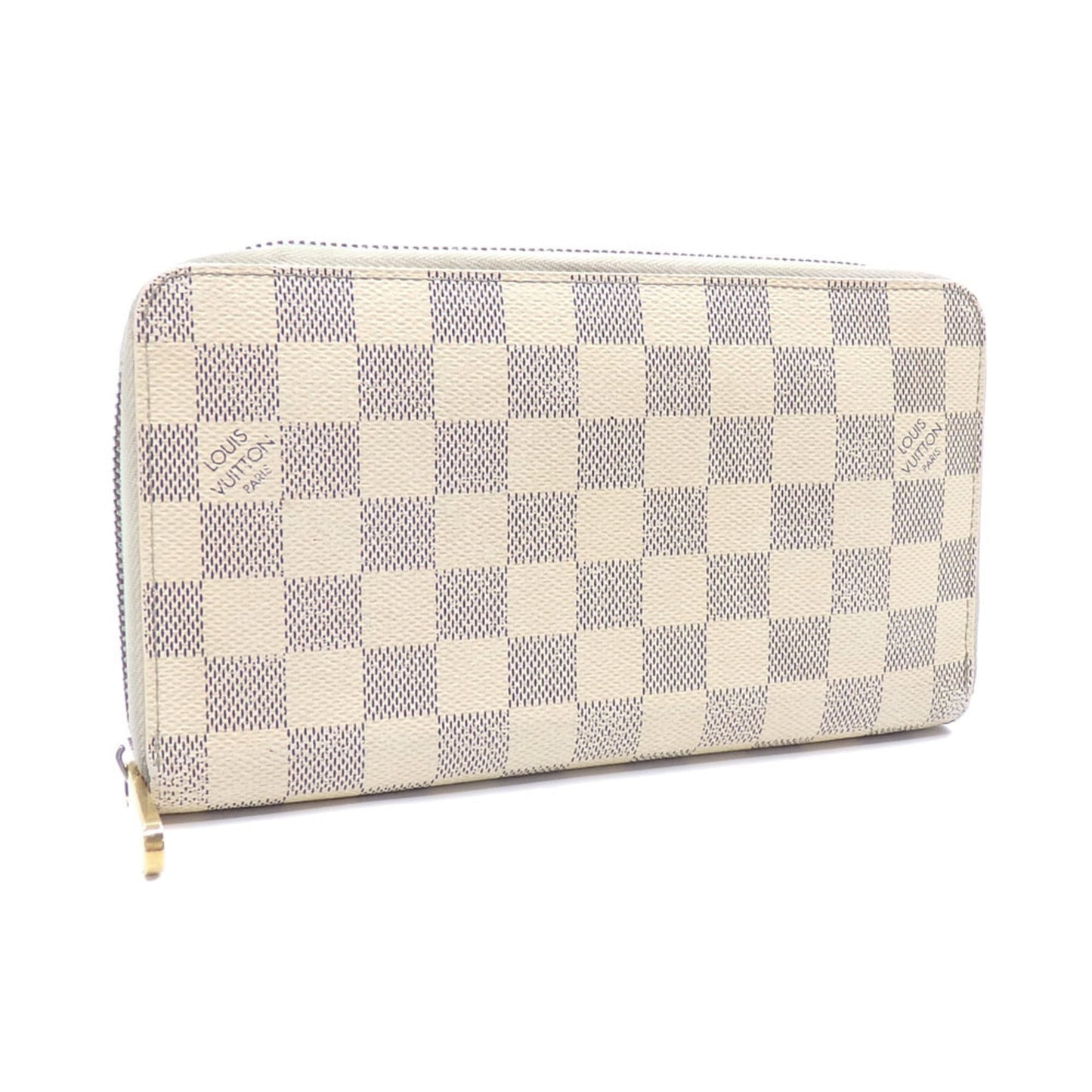 LOUIS VUITTON Round Long Wallet Damier Azur Zippy Organizer N60012 Women Men