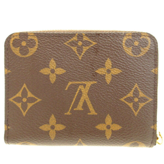LOUIS VUITTON Monogram M60067 Zippy Coin Purse Brown Case Card Wallet 0066