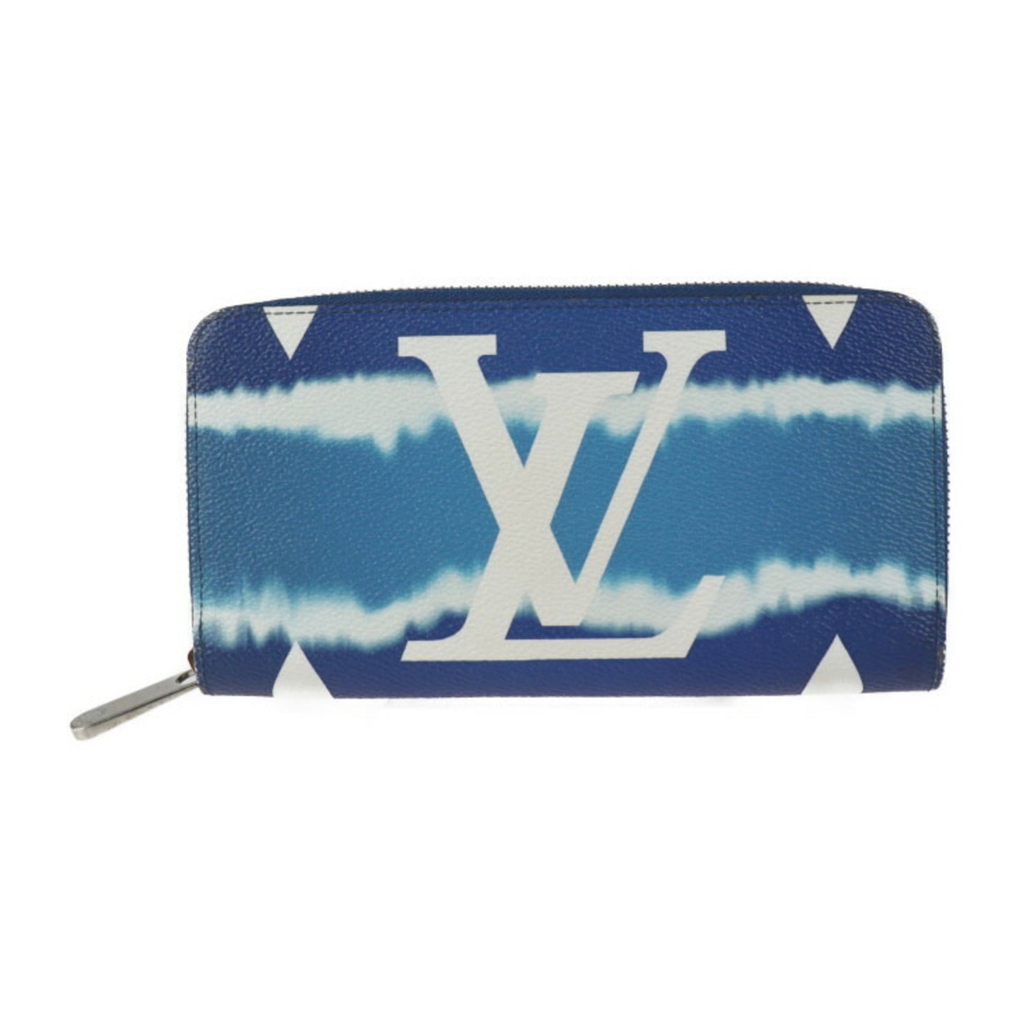LOUIS VUITTON Zippy Wallet LV Escal Long M68841 Monogram Canvas Blue White Silver Hardware Round Zipper Vuitton
