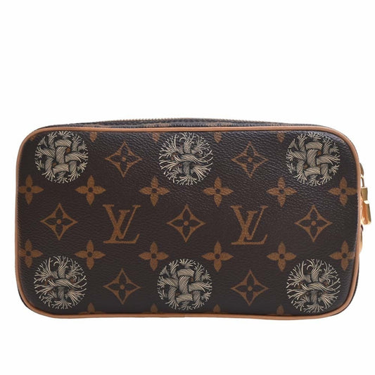 LOUIS VUITTON Christopher Nemeth Collaboration Monogram Pochette Volga Clutch Bag Second M61323 Brown Women's