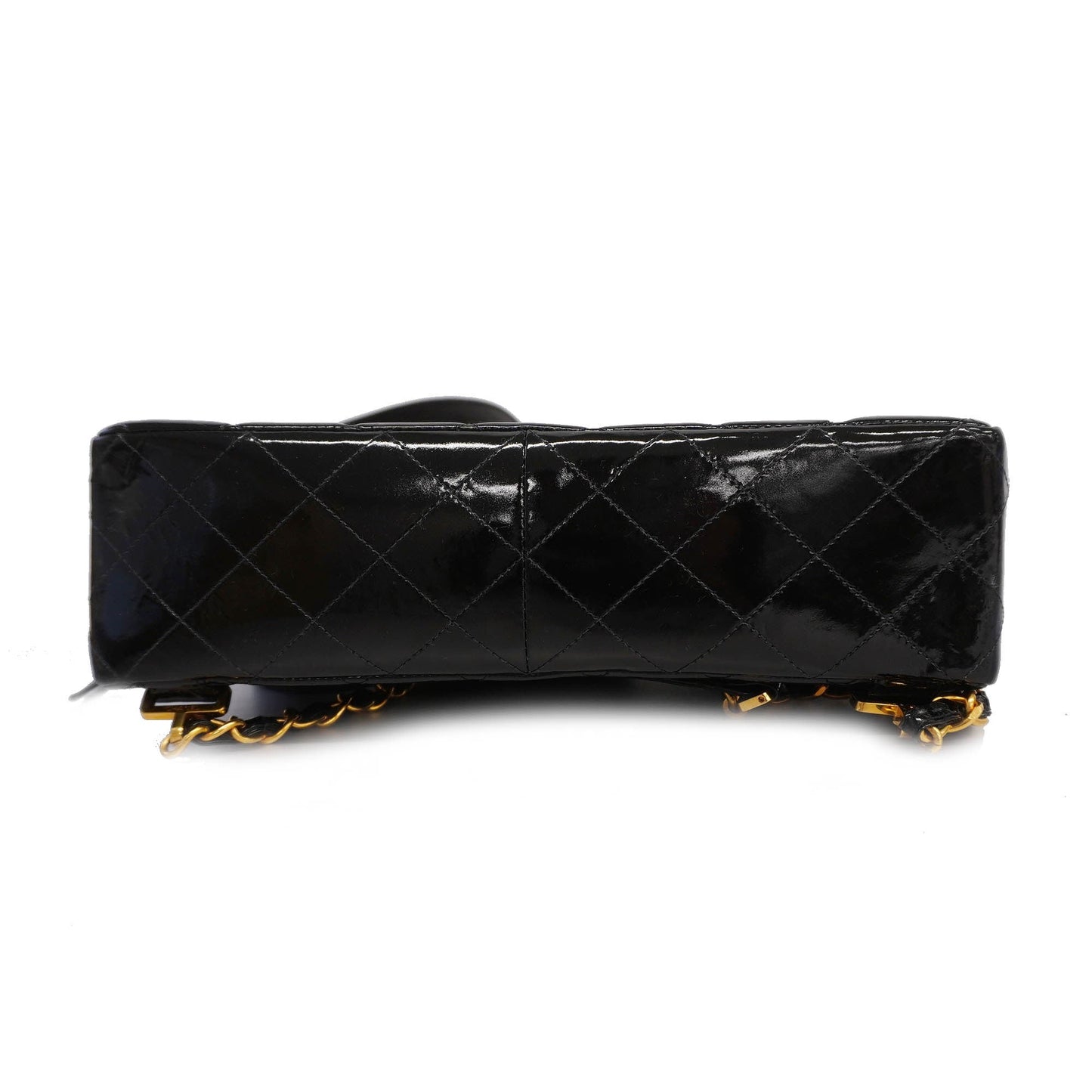 ChanelAuth  Matelasse Rucksack Chain Shoulder Women's Patent Leather Backpack
