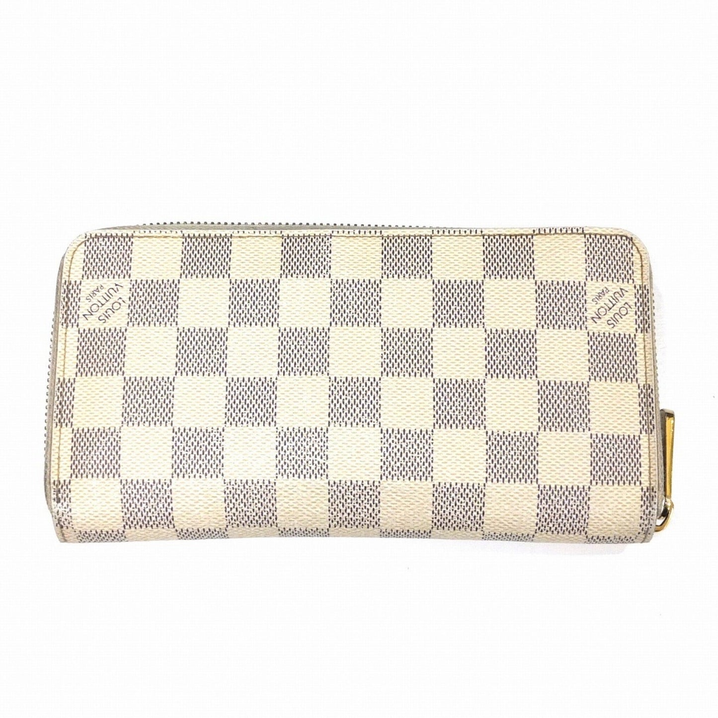 LOUIS VUITTON Long Wallet Zippy N41660  Damier Azur White Round