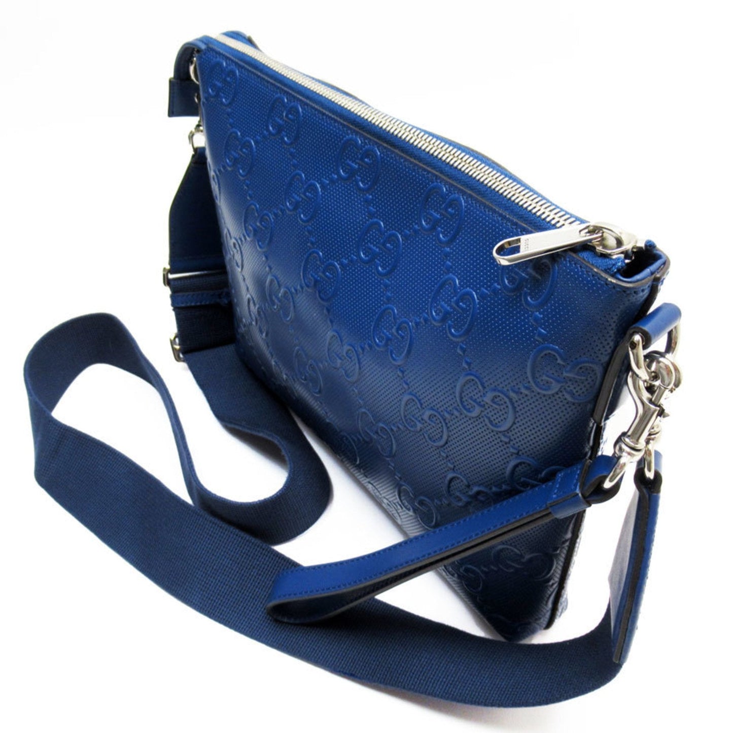 Gucci Blue Leather Shoulder Bag