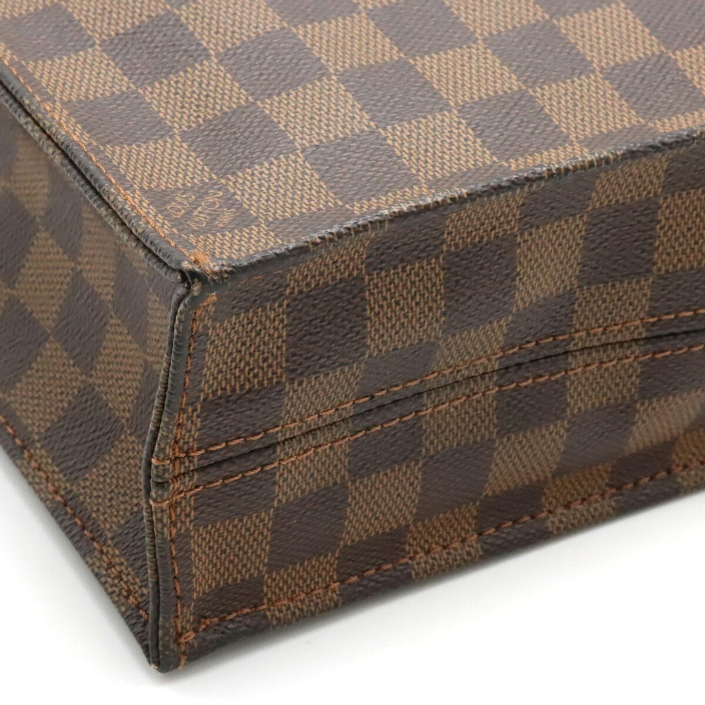 LOUIS VUITTON Damier Sac Pla Tote Bag Handbag Square Type N51140