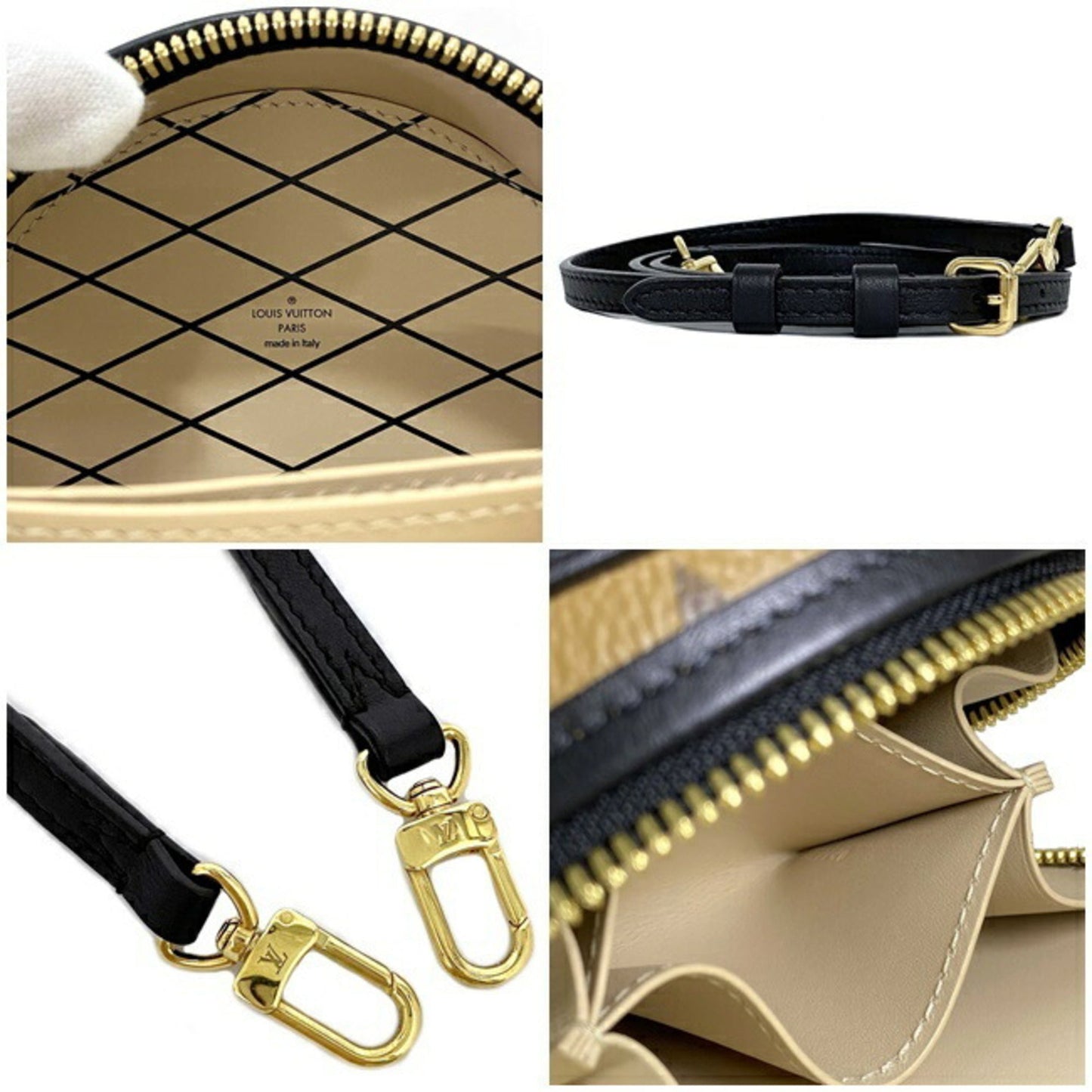 Louis Vuitton Shoulder Bag Bowat Chapo Brown Black Gold Monogram Reverse M68276 PL0240 LOUIS VUITTON Pochette Mini Name Tag LV Round