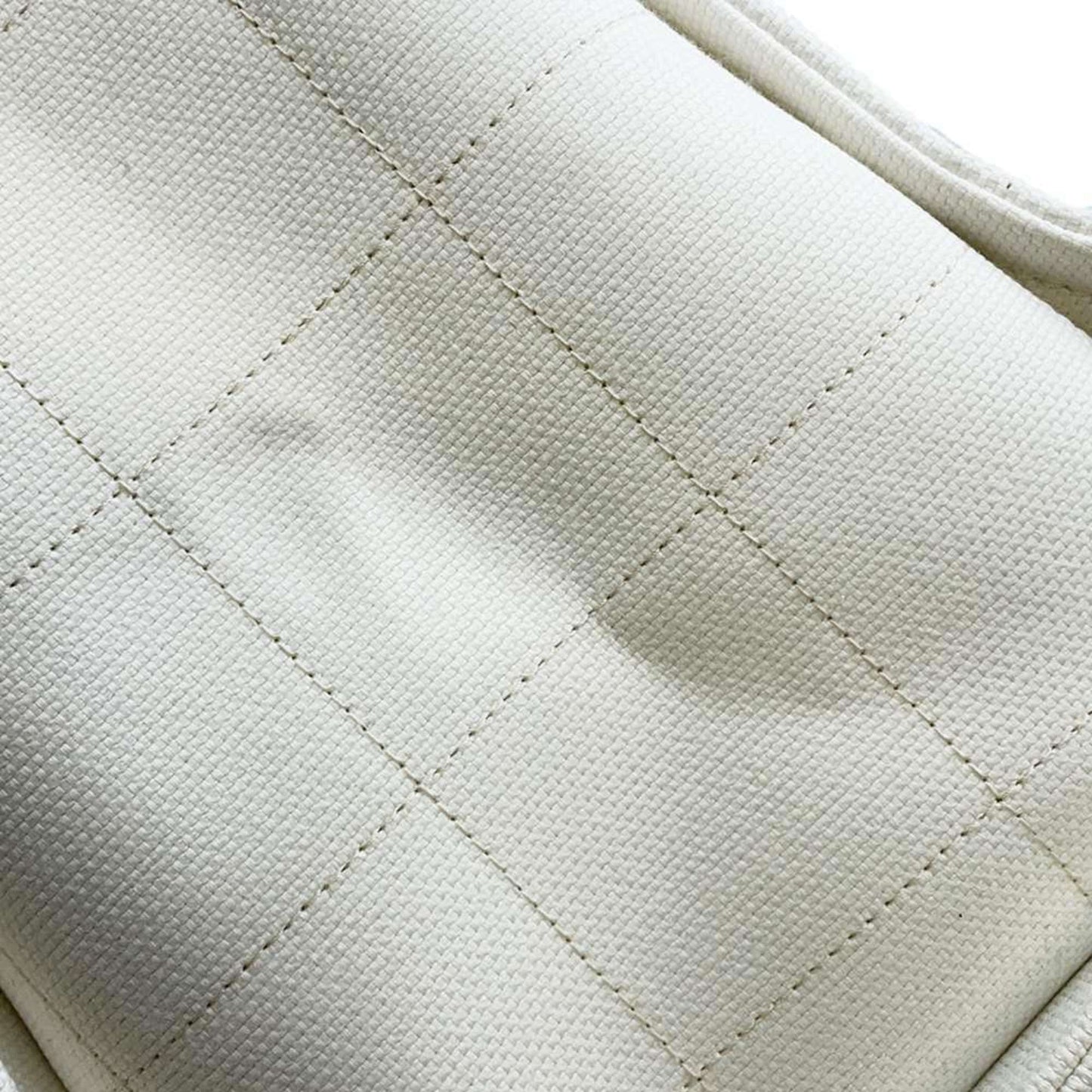 Chanel Tote Bag Deauville Line Coco Mark Large Canvas A66941 2way Shoulder White