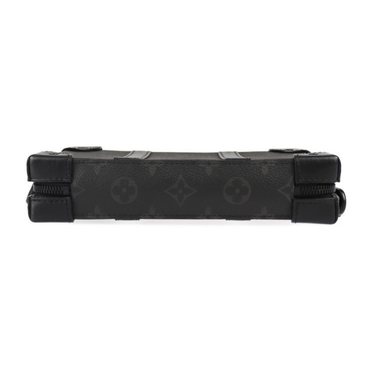 LOUIS VUITTON Soft Trunk Wallet Shoulder Bag M69838 Monogram Eclipse Leather Black Pochette 2WAY Clutch Second Vuitton
