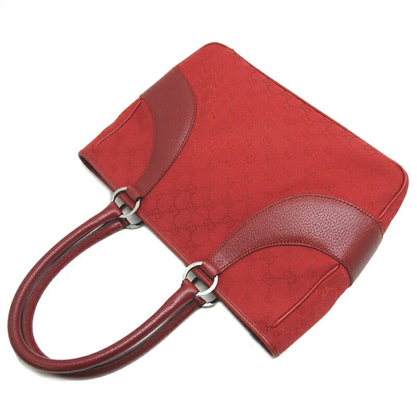Gucci Red Color Gg Canvas Shoulder Bag Tote Bag