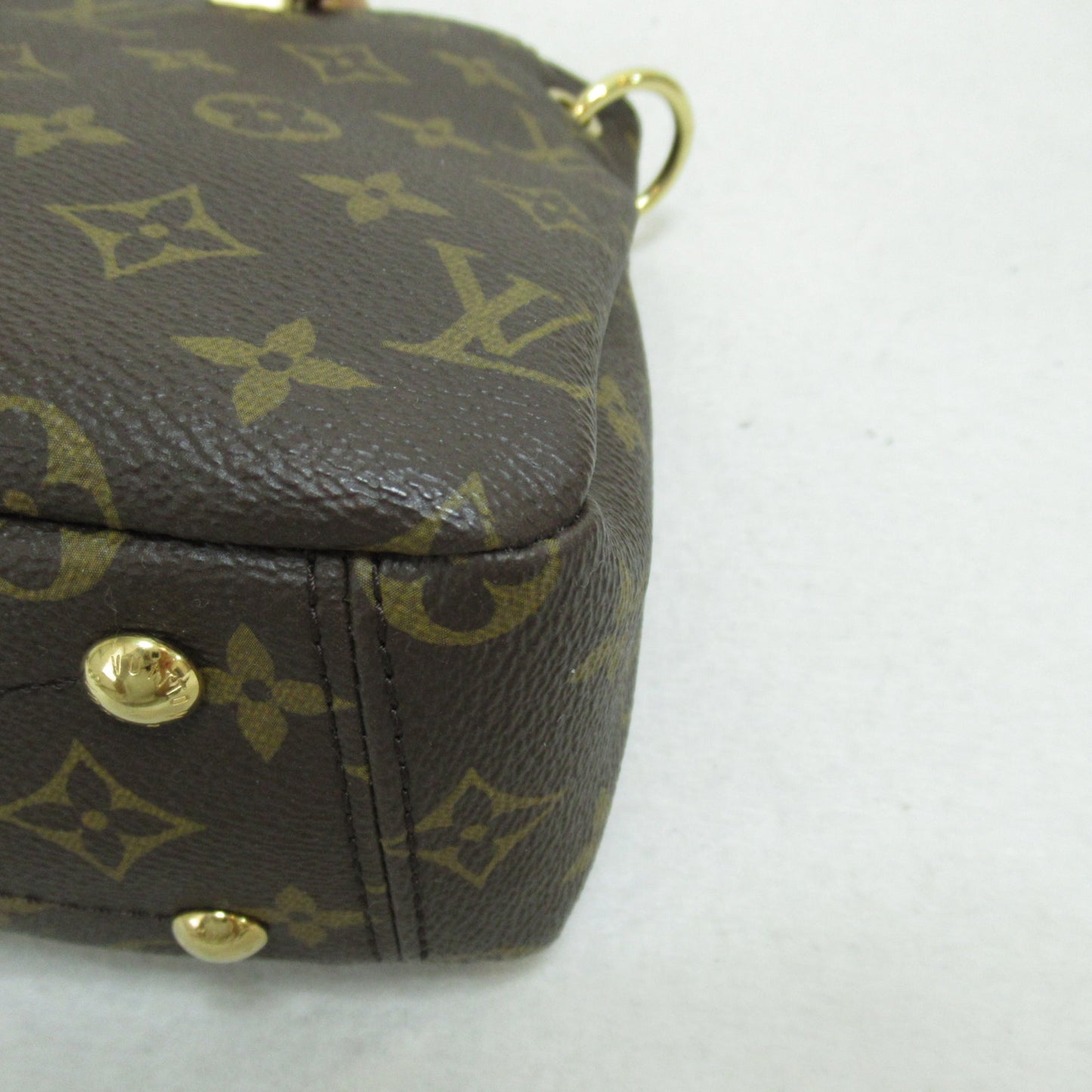 LOUIS VUITTON Palas BB 2way Shoulder Bag Brown Rose poodle Monogram PVC coated canvas M44034
