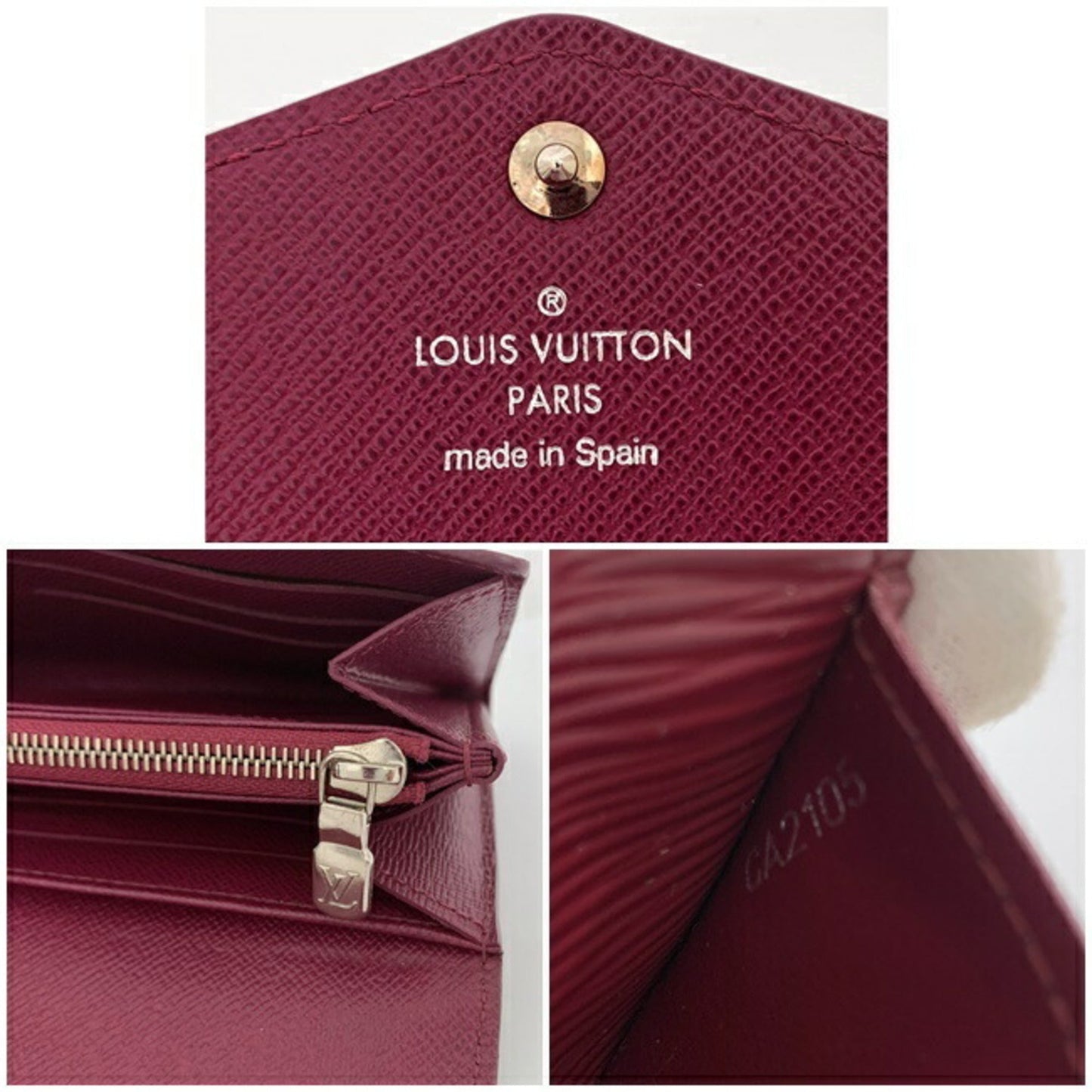 Louis Vuitton Portofeuil Sara Pink Fuchsia Epi M60580 Long Bi-Fold Wallet Leather CA2105 LOUIS VUITTON New Ladies Flap