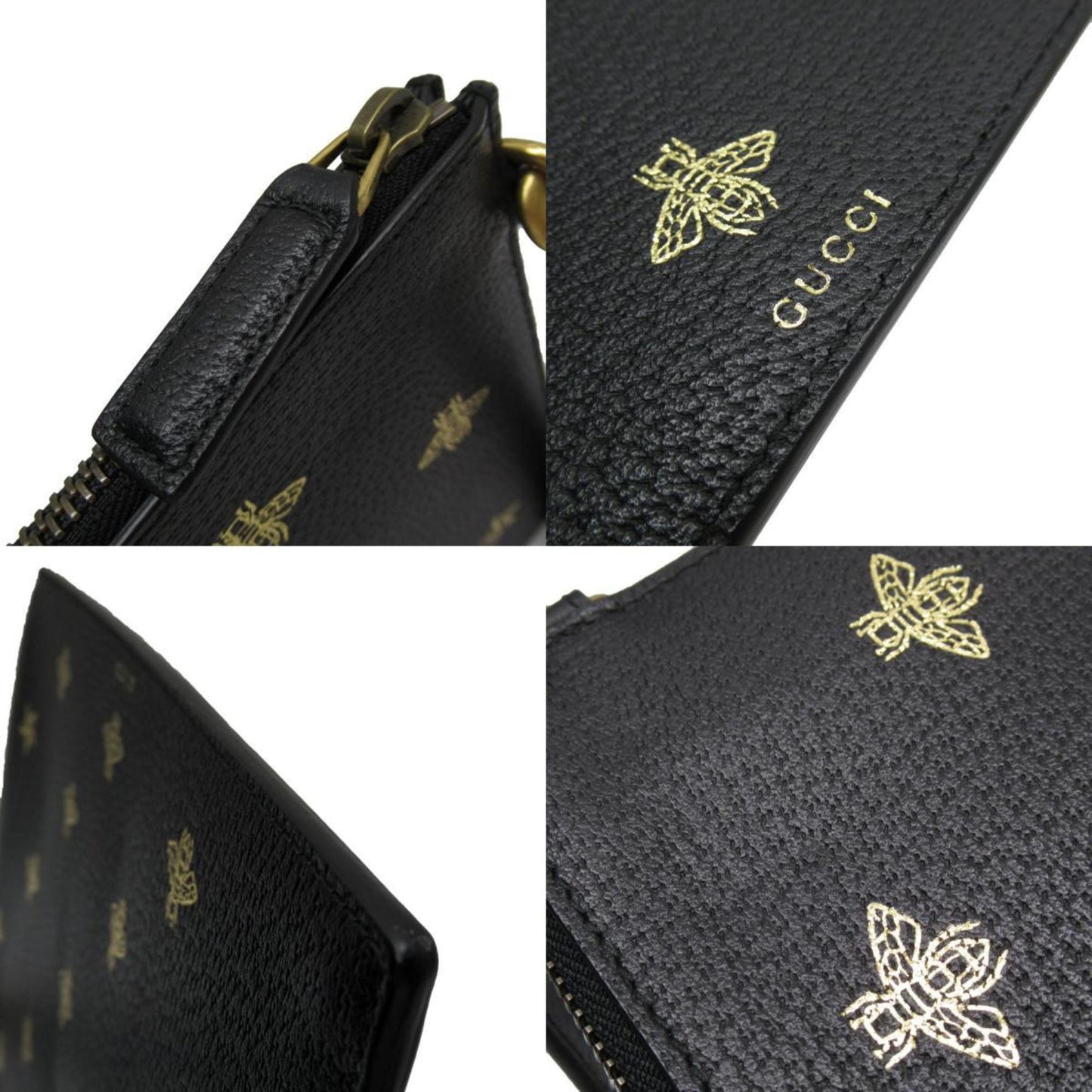 Gucci Black Leather Clutch Bag