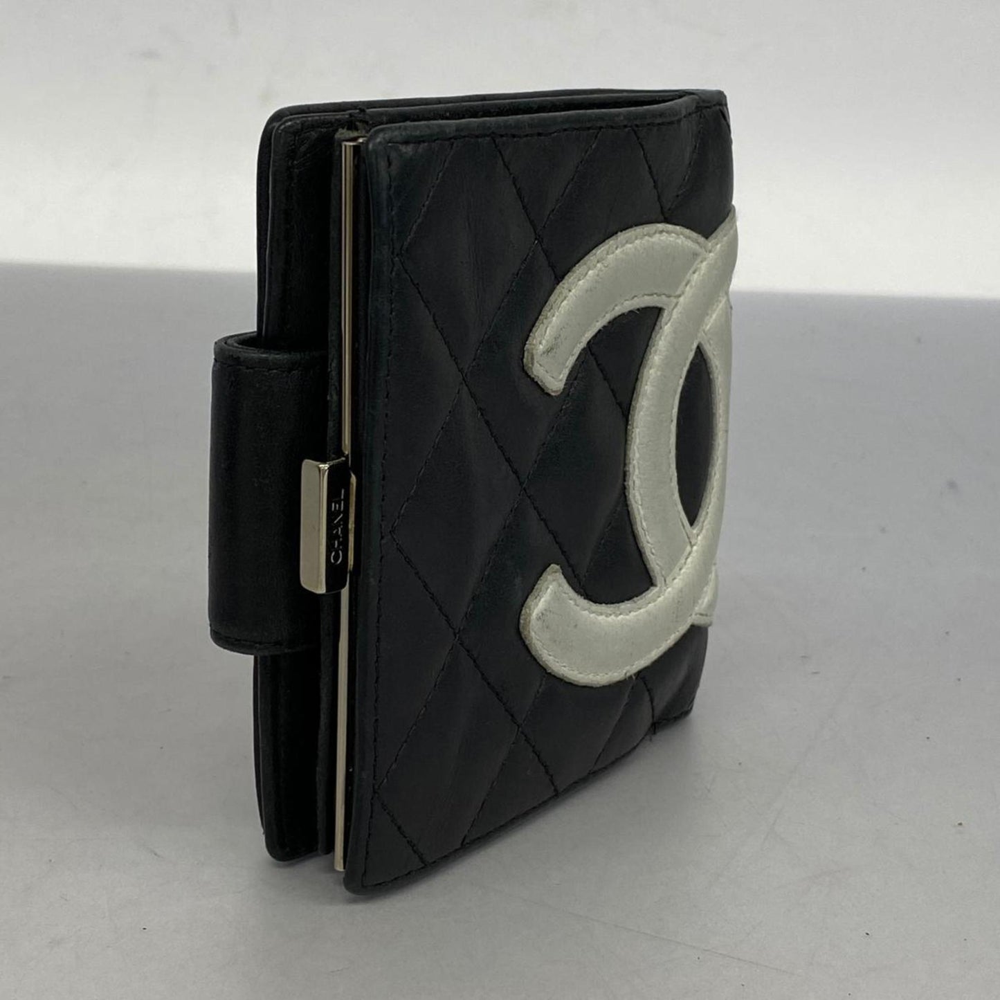 Chanel Wallet Cambon Lambskin Black Women's