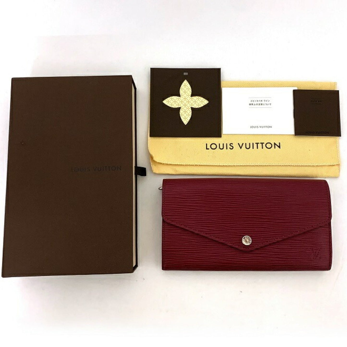 Louis Vuitton Portofeuil Sara Pink Fuchsia Epi M60580 Long Bi-Fold Wallet Leather CA2105 LOUIS VUITTON New Ladies Flap