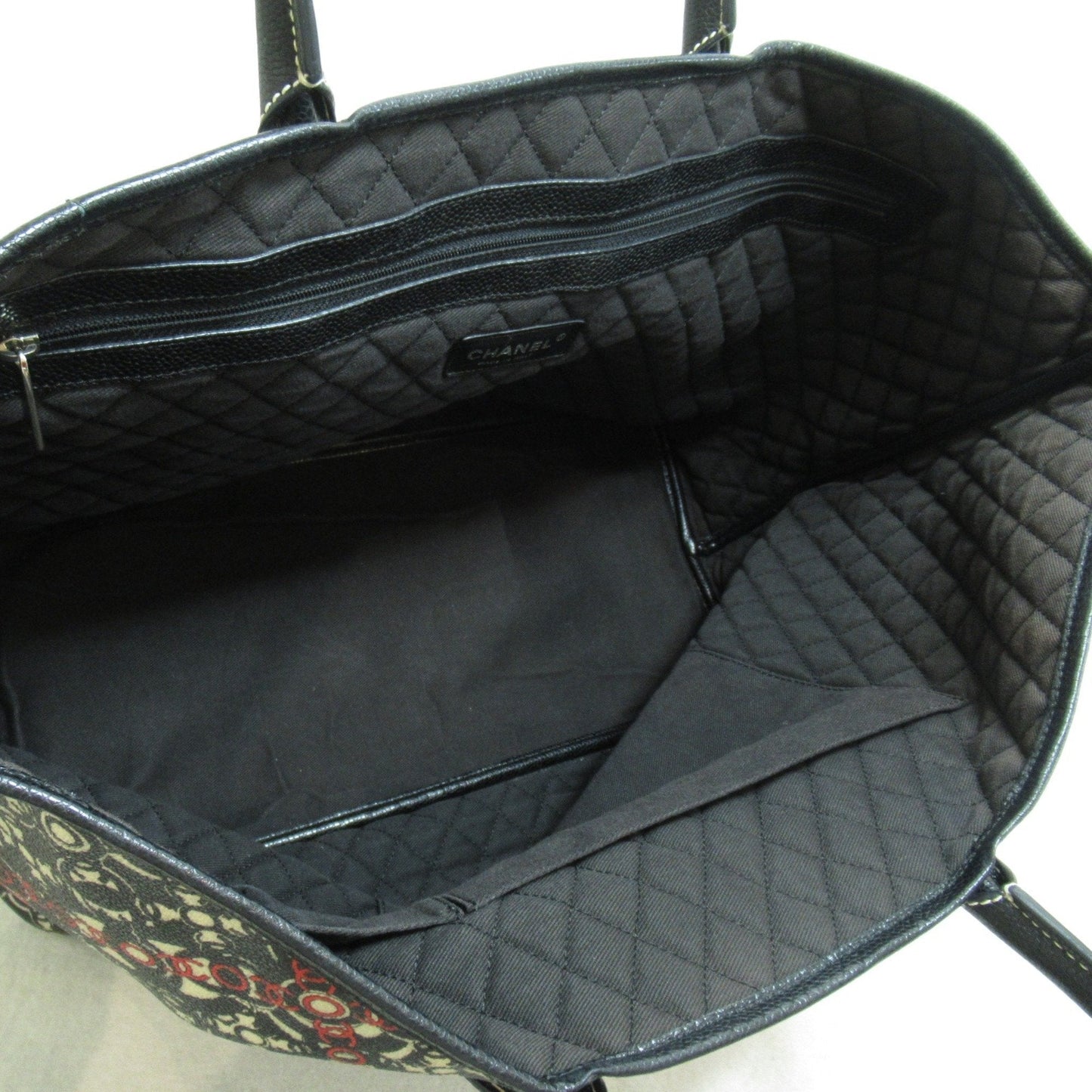 CHANEL Tote Bag Black PVC coated canvas A36181