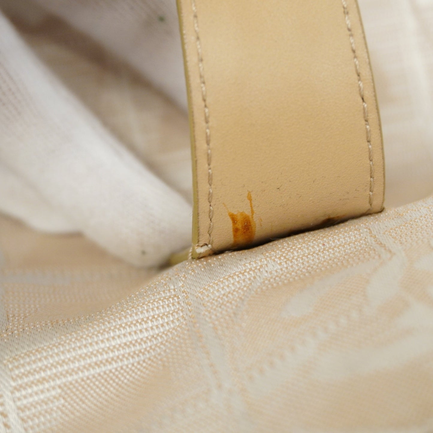 ChanelAuth  New Travel Line Women's Leather,Nylon Tote Bag Beige