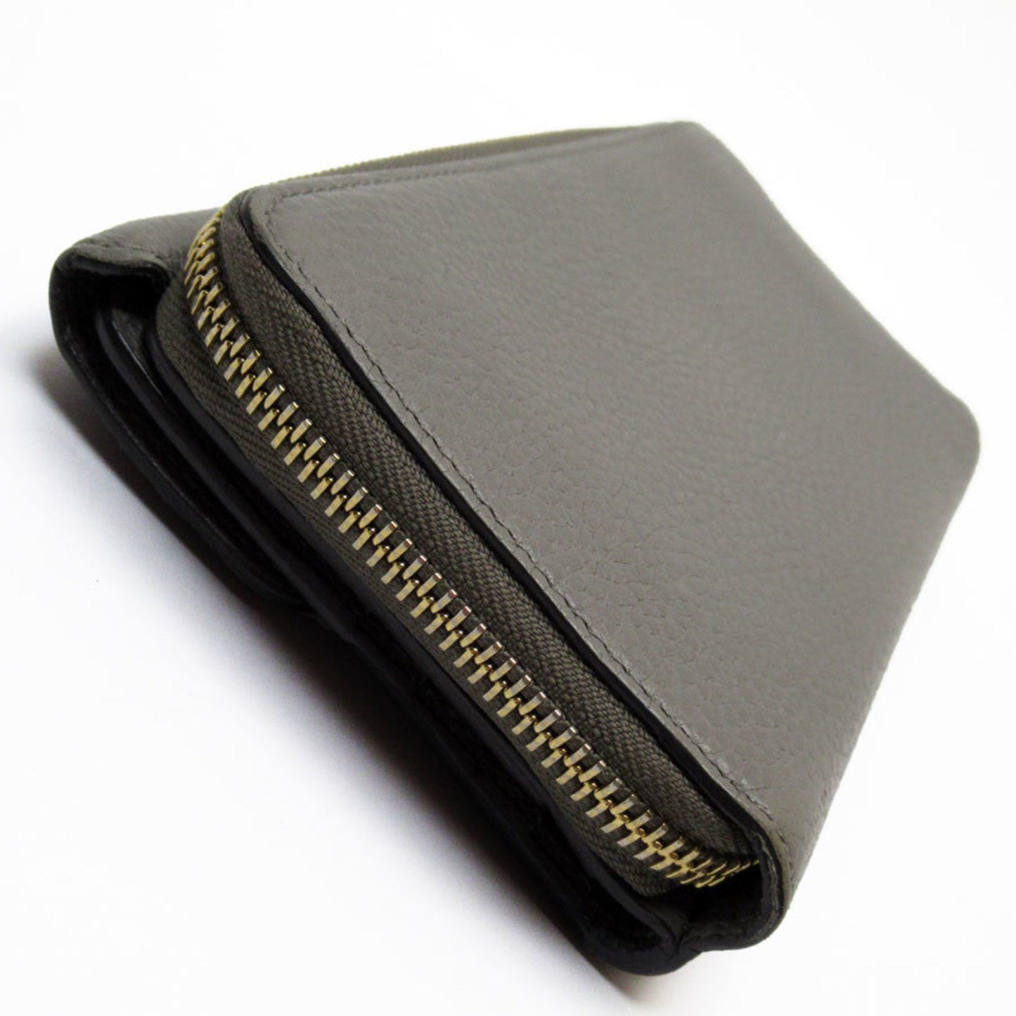 Gucci Gray Leather Long Wallet (Bi-Fold)