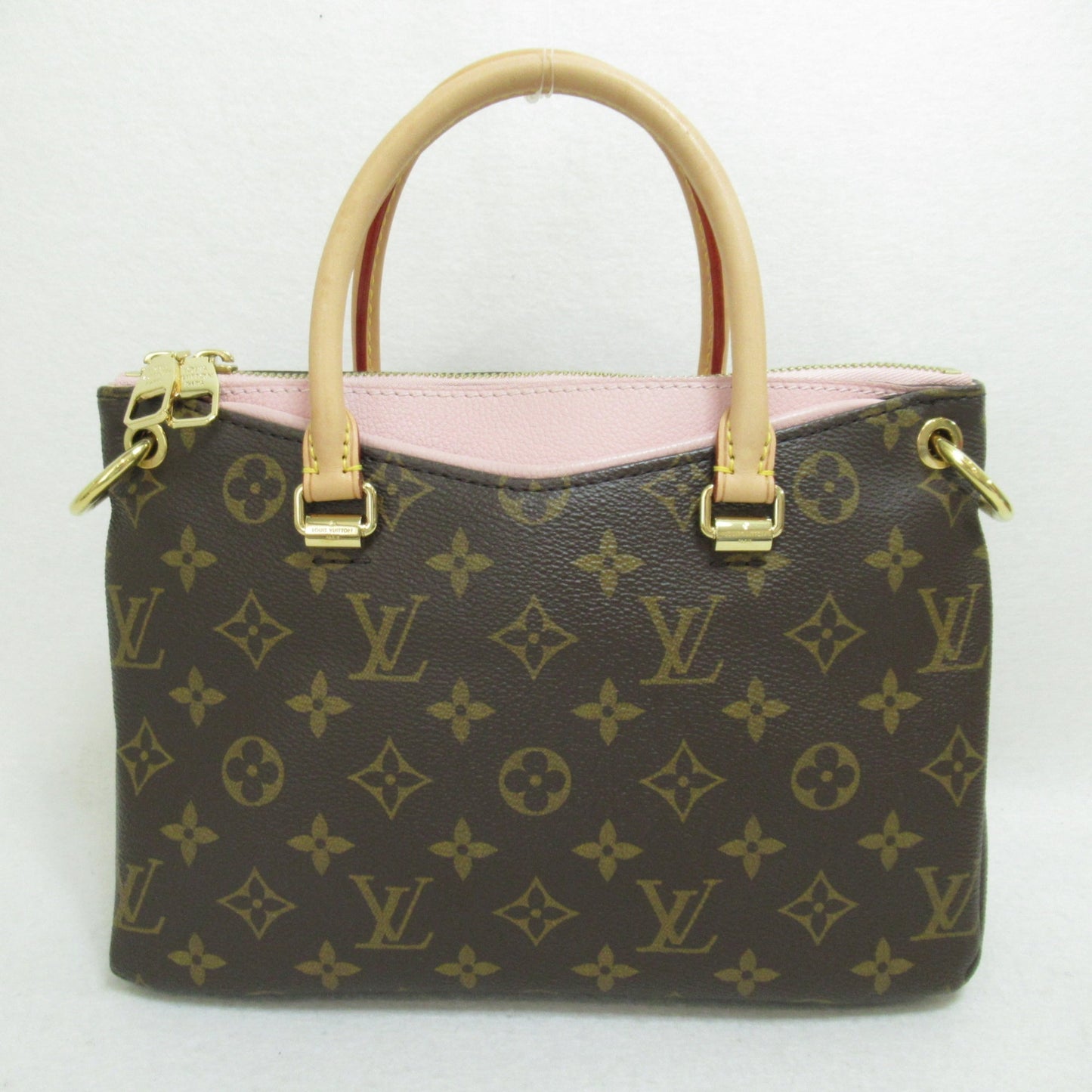 LOUIS VUITTON Palas BB 2way Shoulder Bag Brown Rose poodle Monogram PVC coated canvas M44034