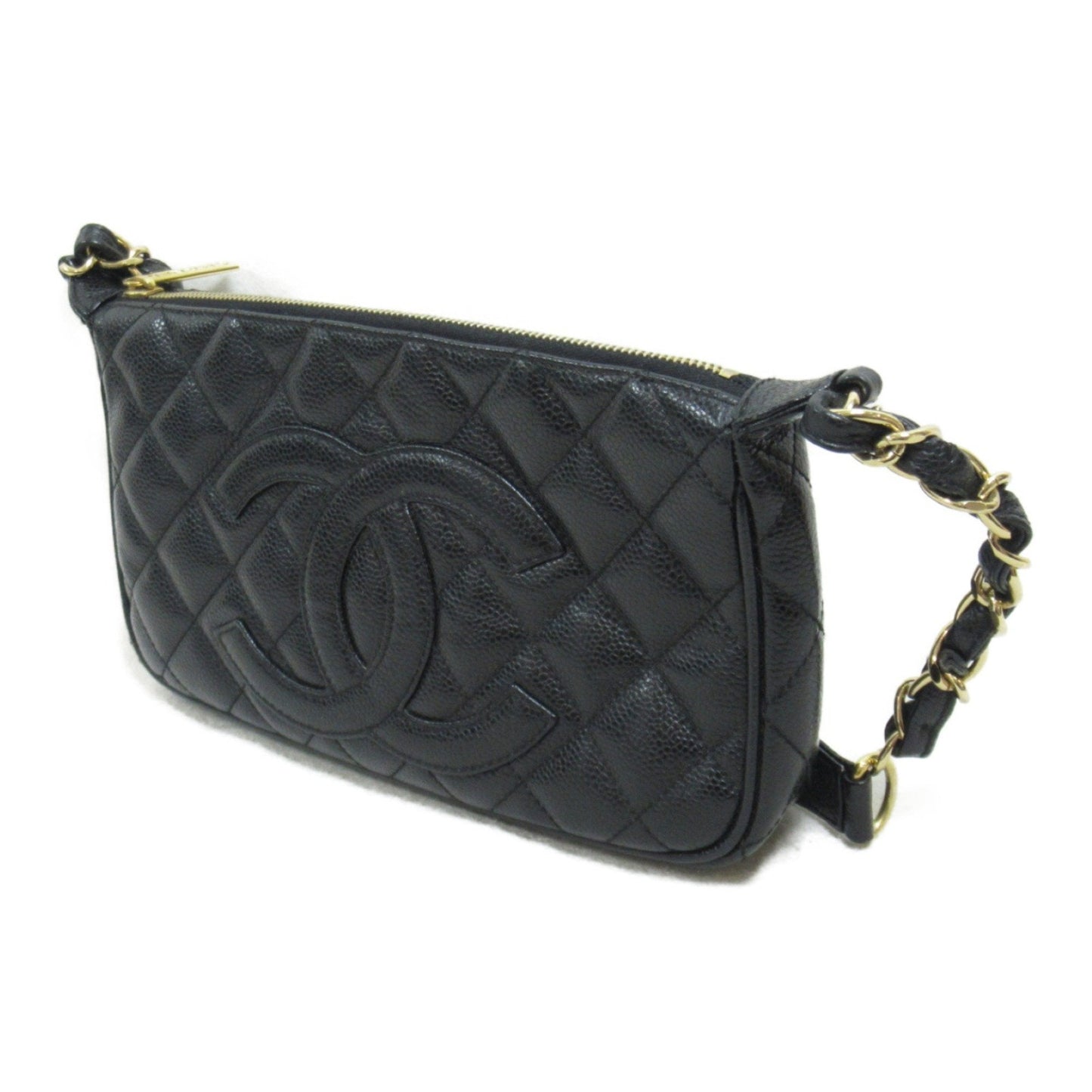 CHANEL Accessory pouch Black Caviar Skin (Grained Calf)