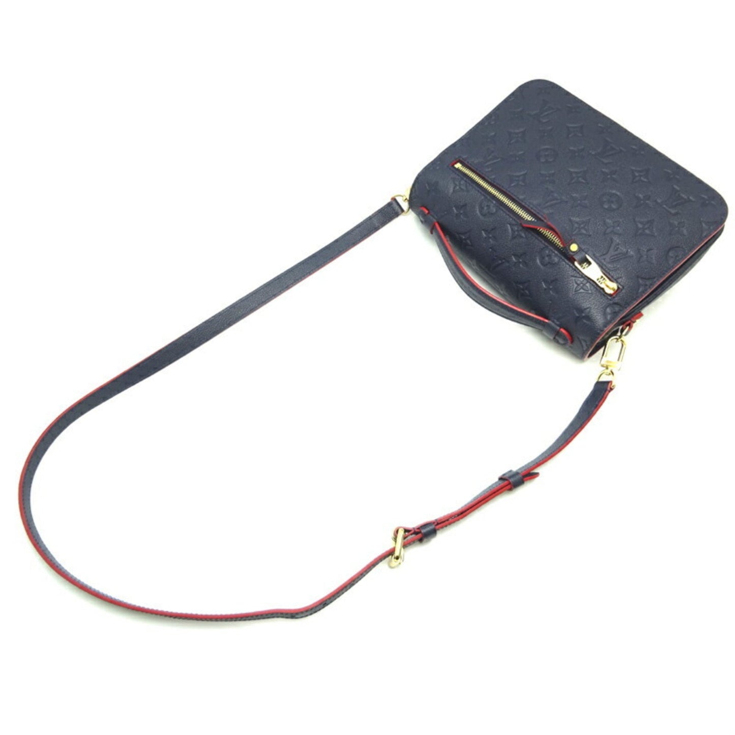 Louis Vuitton Pochette Metis MM Women's Shoulder Bag M44071 Monogram Emprinte Marine Rouge (Navy Red)