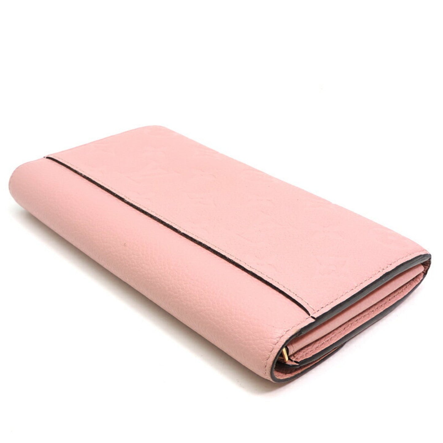 LOUIS VUITTON Portefeuille Sarah Women's Long Wallet M64082 Monogram Empreinte Rose Poudre/Pink