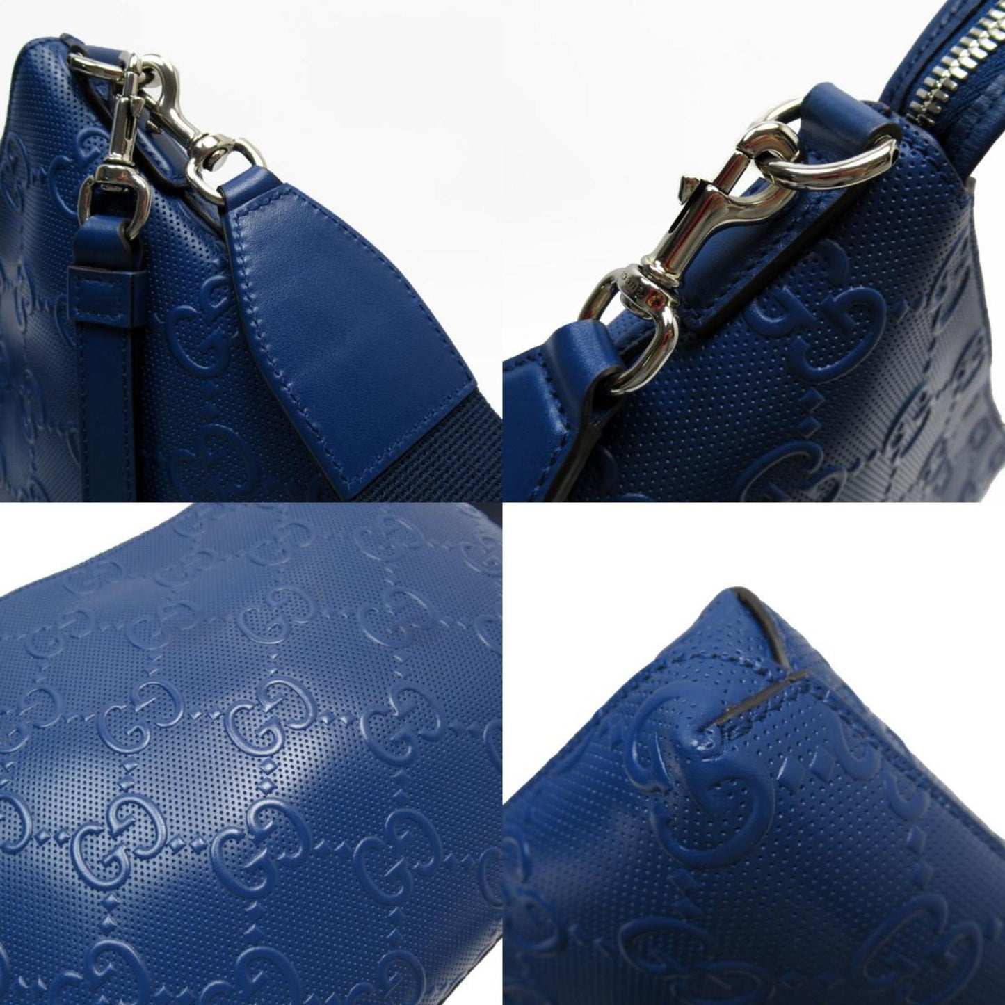 Gucci Blue Leather Shoulder Bag