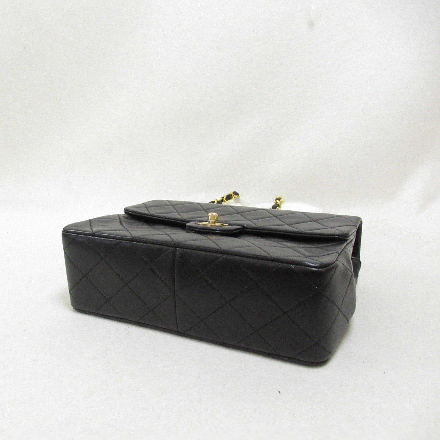 CHANEL Mini Matelasse ChainShoulder bag Black Lambskin (sheep leather)