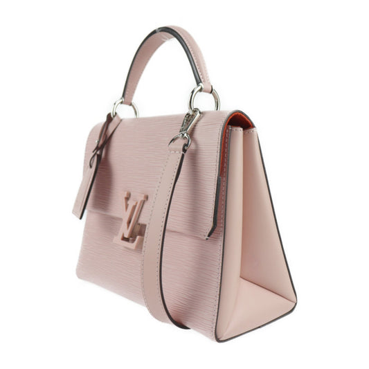 LOUIS VUITTON Grenelle PM Epi Handbag M53694 Leather Rose Ballerine 2WAY Pink