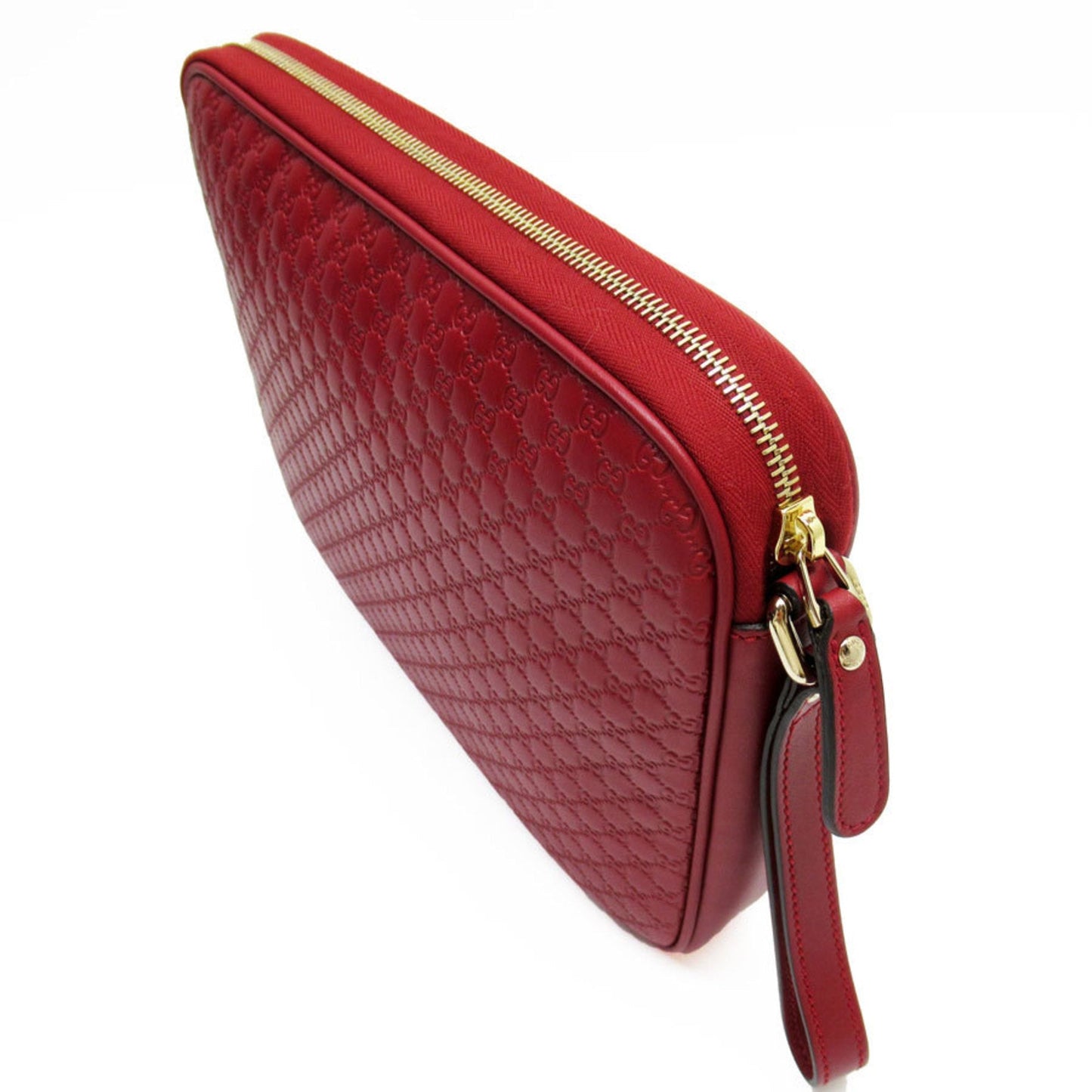 Gucci Dark Red Leather Clutch Bag