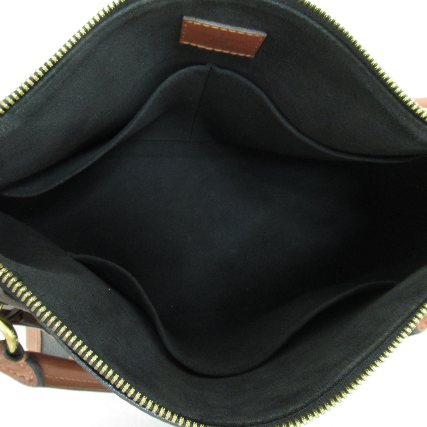 LOUIS VUITTON V Tote MM Shoulder Bag Brown Black Monogram PVC coated canvas M43948