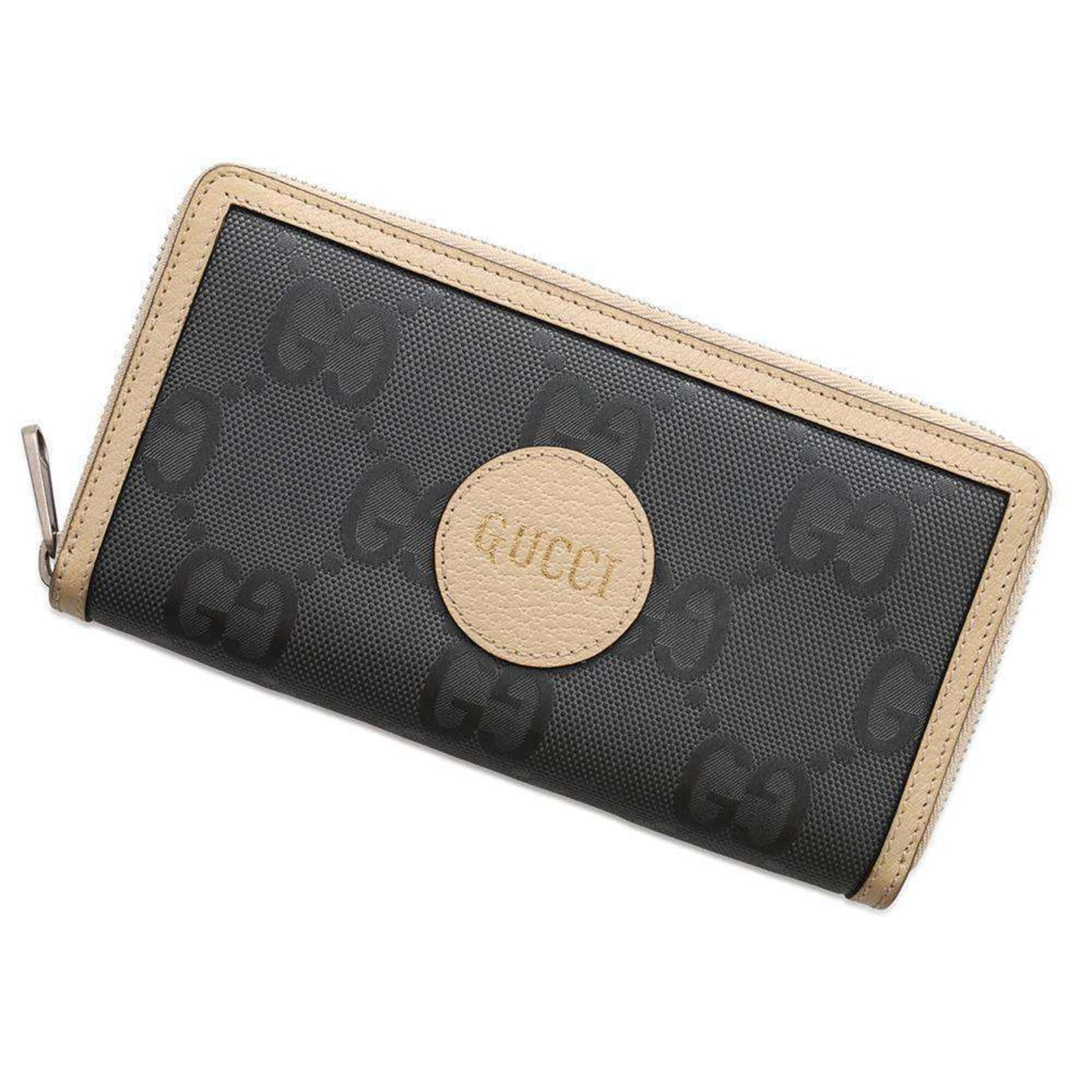 Gucci Gray Nylon Leather Long Wallet (Bi-Fold) ()