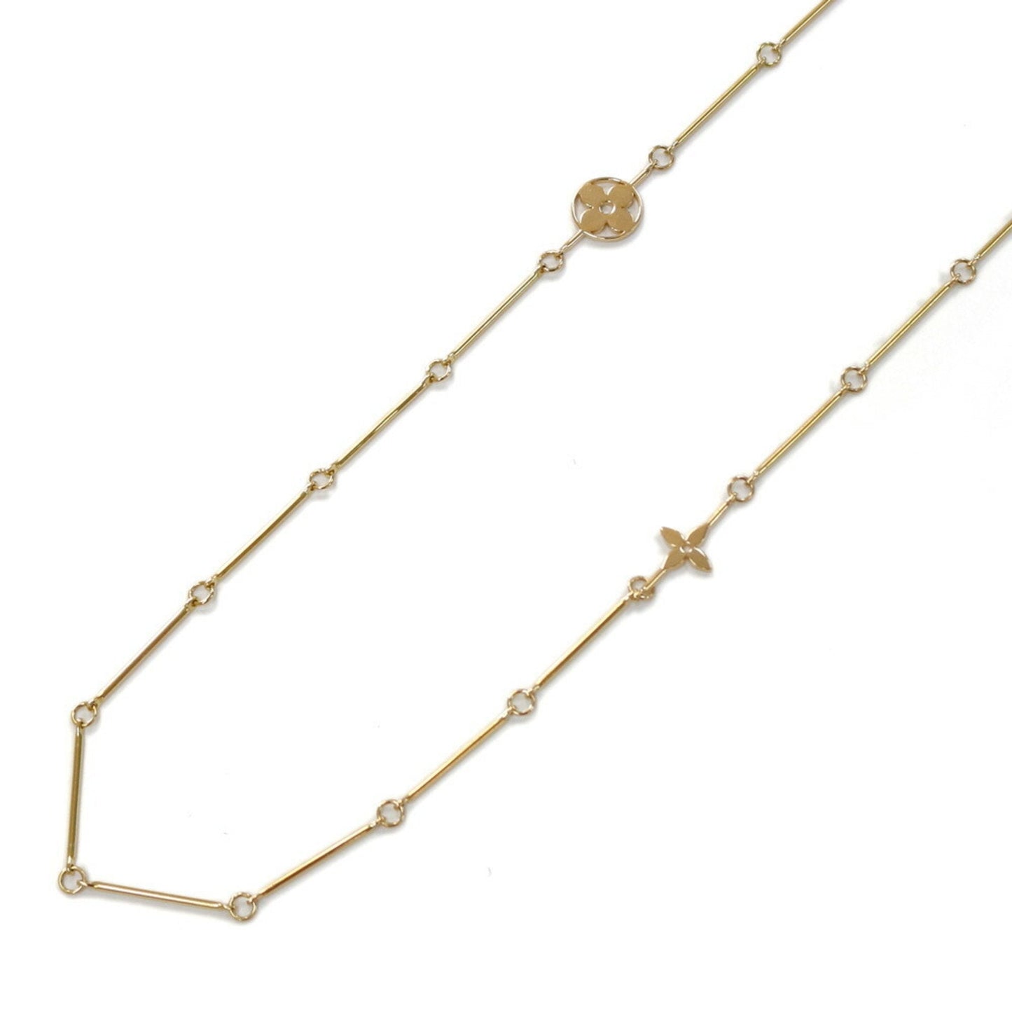 LOUIS VUITTON Monogram Necklace K18 Yellow Gold Women's